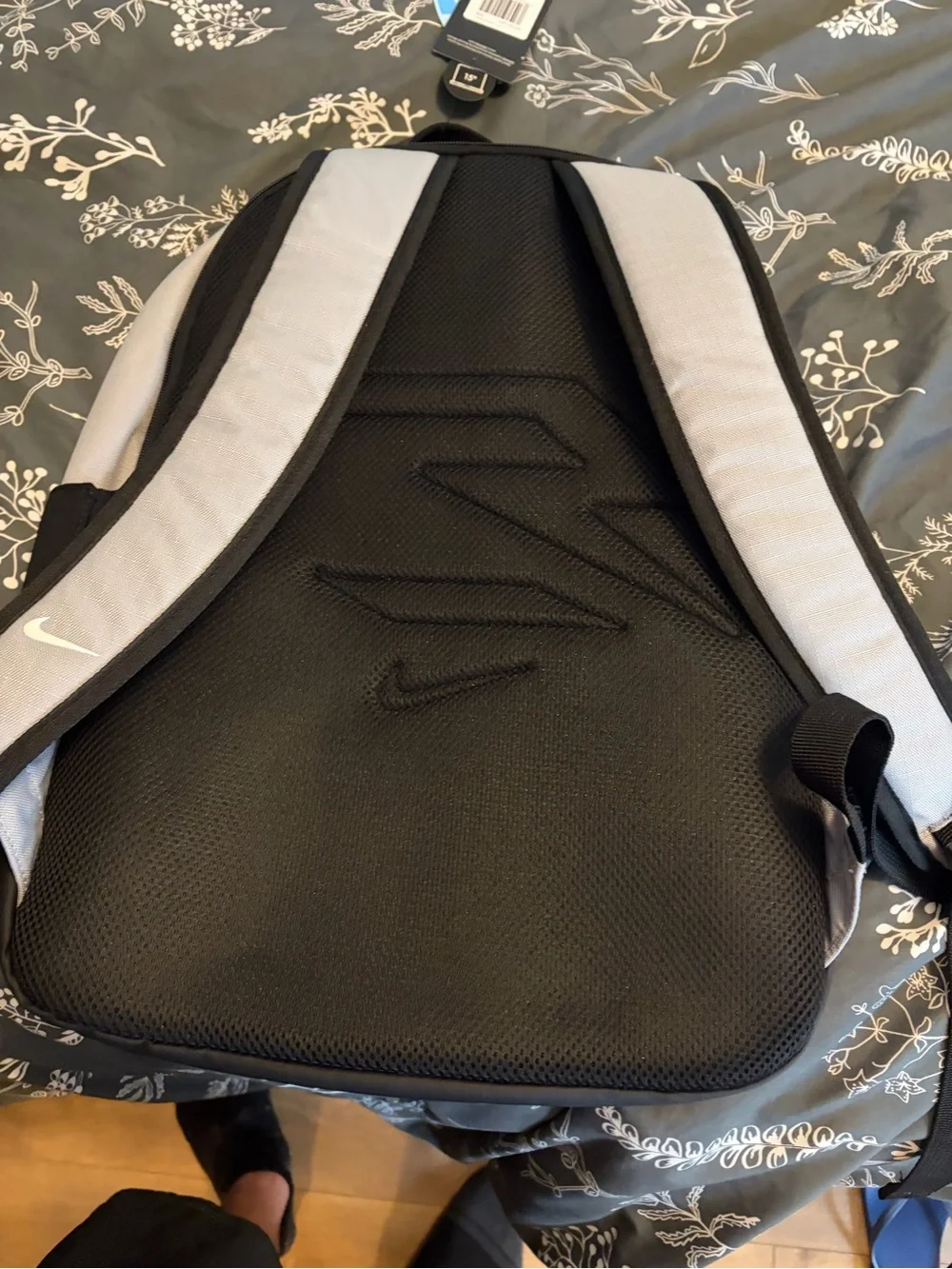 Nike x Russell Wilson NFL Light Gray and Black Men's Backpack with Front Logo